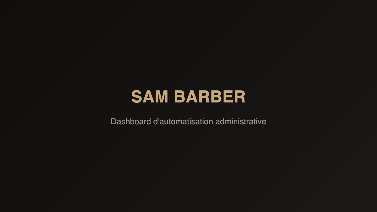 Dashboard Sam Barber